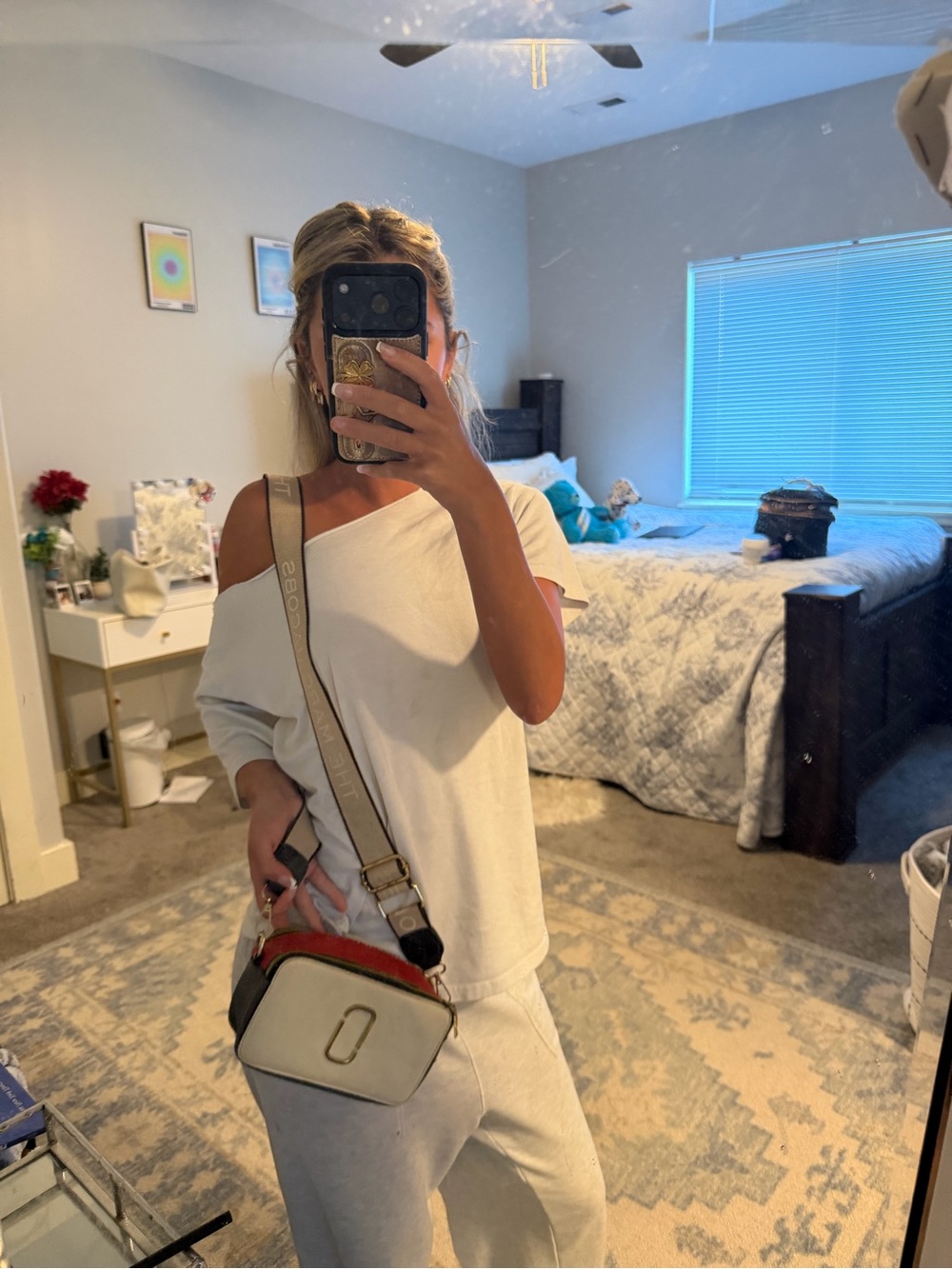Marc Jacobs white, Black and Red Crossbody Camera Bag